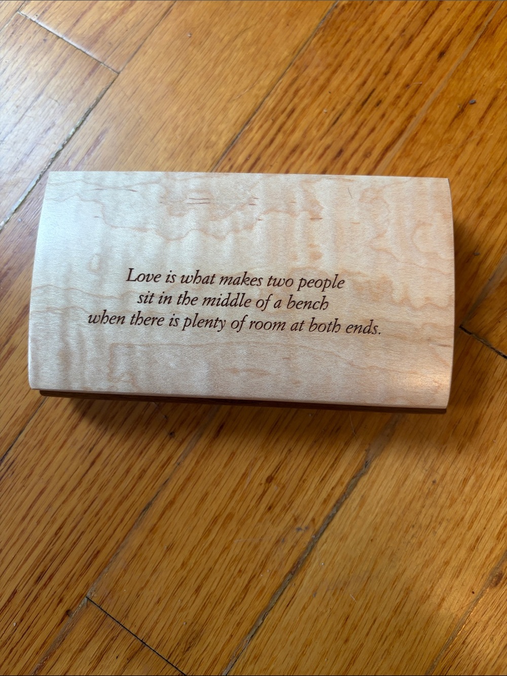 Mikwood Light Wood Decorative Storage Box with Engraved Quote